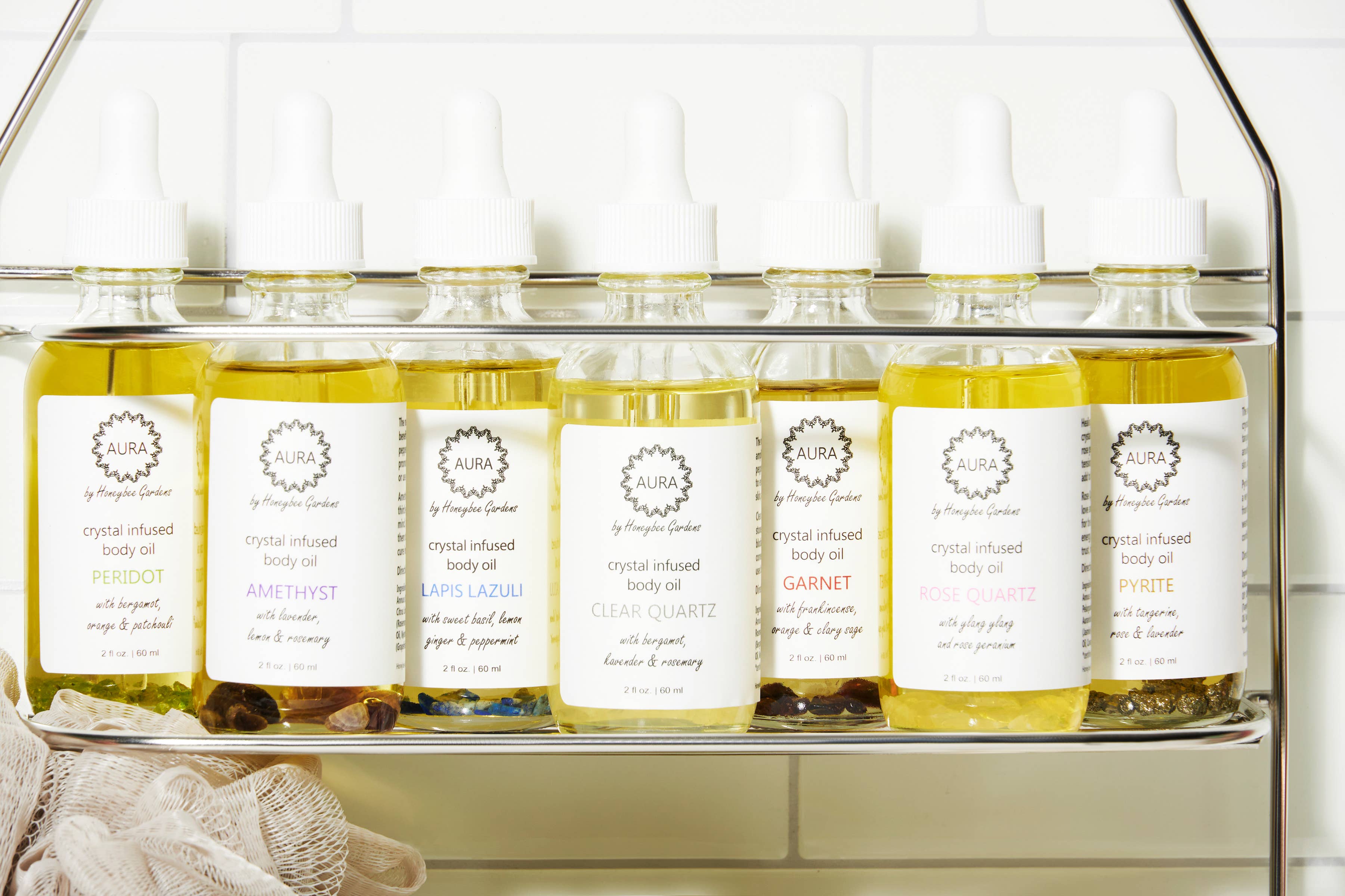 Honeybee Gardens Natural Cosmetics & Body Care - Wholesale Bath/Body Oil - Crystal Infused Aromatherapy Body Oils2