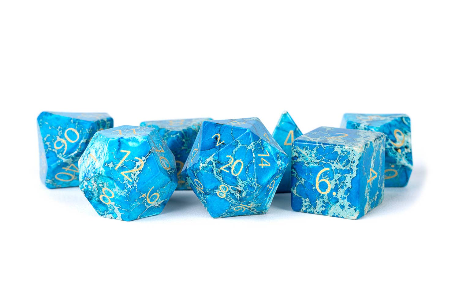 FanRoll by Metallic Dice Games - Wholesale Dice - PREMIUM Engraved Gemstone Dice (18 Options)10