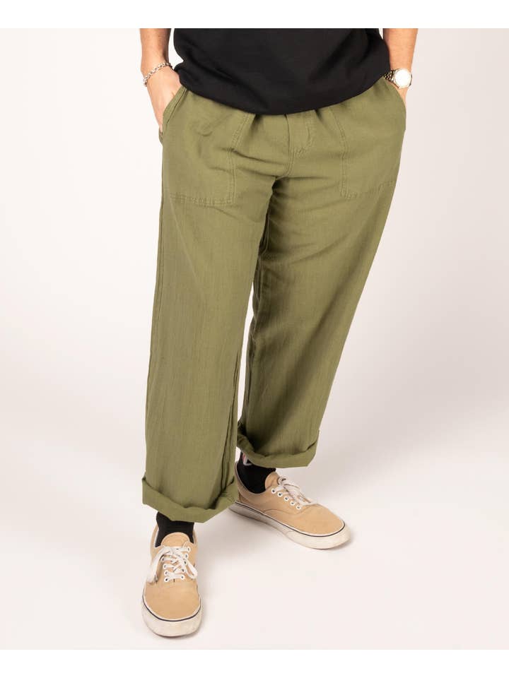 Soul Flower - Wholesale Pants - Men's - Hemp Yoga Pants - Moss