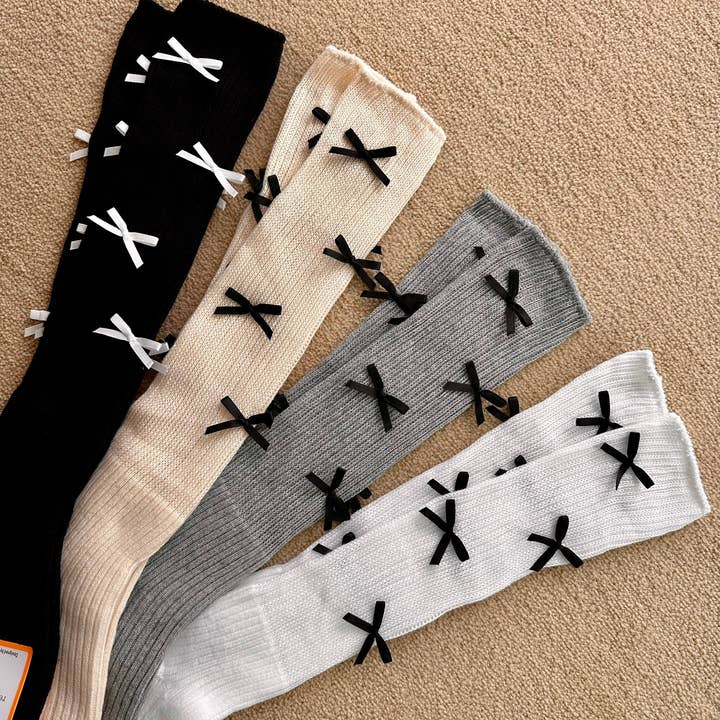 Hot Trendy Balletcore Ribbon Knee Socks for wholesale by K-Wonderland