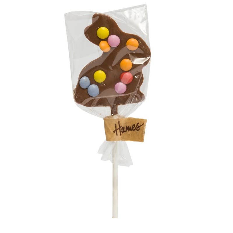 Hames Chocolates – wholesale Lollipop – UK ONLY. Milk Chocolate Bunny with Candy Beans Lollipop1