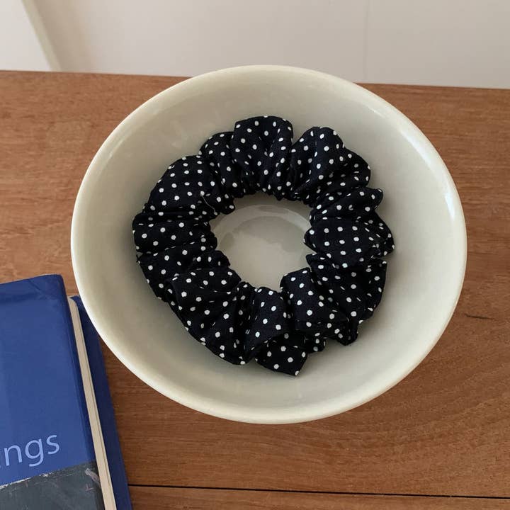 ACCITY - Wholesale Scrunchie - Women's - Polka Stripe Pleated Hair Tie Elastic Band_CWAHA080821