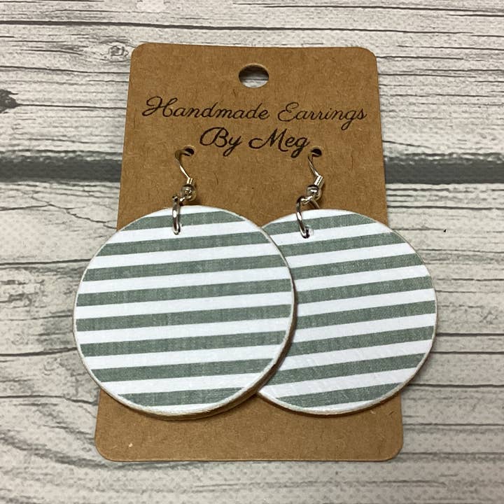 Ljusgrön rand 1,5 tum för wholesale av Handmade Earrings By Meg