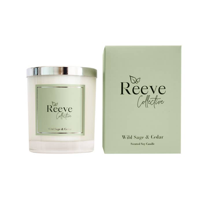 Reeve Collective - Wholesale Jar/Filled Candle - Wild Sage & Cedar Scented Soy Candles