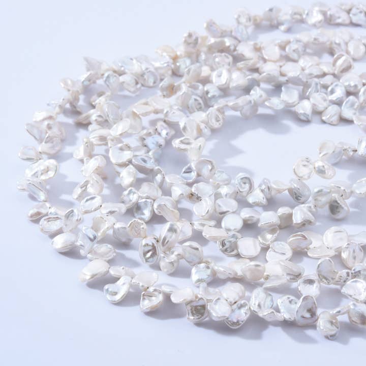 Natural Freshwater Petal Shape Keshi Pearl Beads, FWP017 for wholesale by findings4uGem