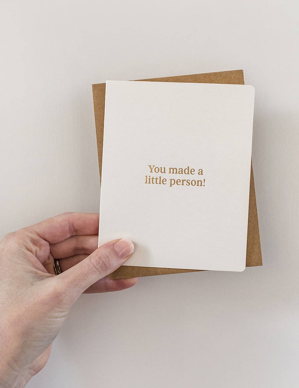 Bespoke Letterpress - Wholesale Baby card - You made a little person! Greeting Card1