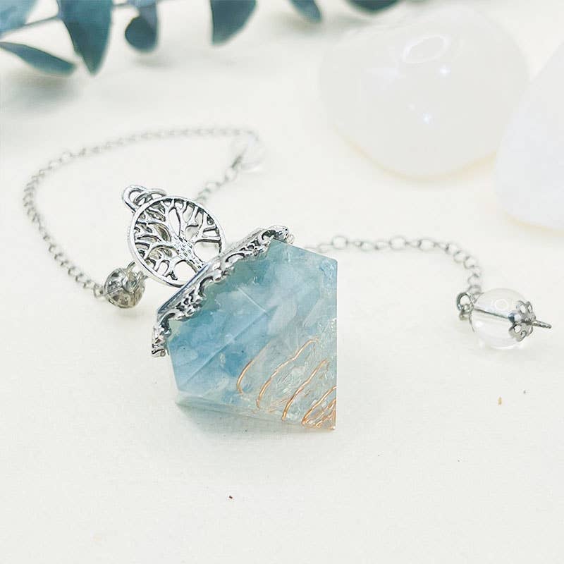 GemMeet – wholesale Andlig sten/kristall – Kristallgeometriskt Livets träd pendel4