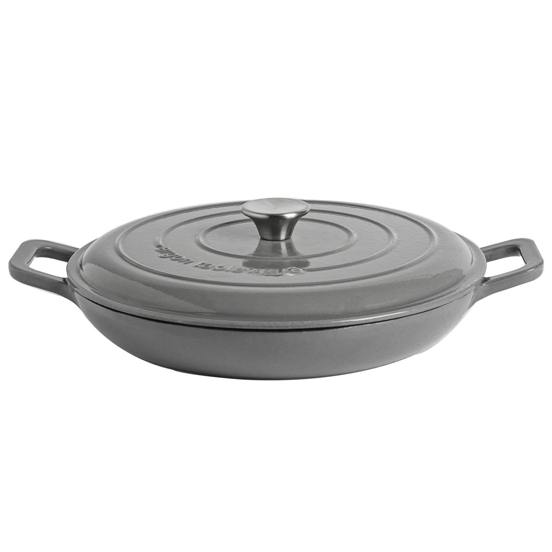 Rinkit Ltd - Wholesale Cooking Pot - Argon Tableware Cast Iron Casserole Dish - 2.9L - Slate Grey0