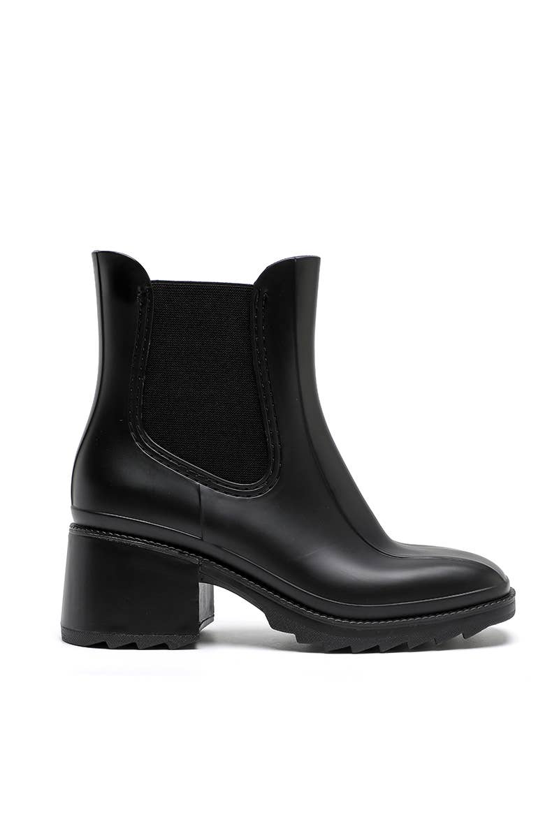 LADY GLORY – Botas Chelsea – Mulher por atacado – Bota Chelsea curta de chuva com salto baixo2