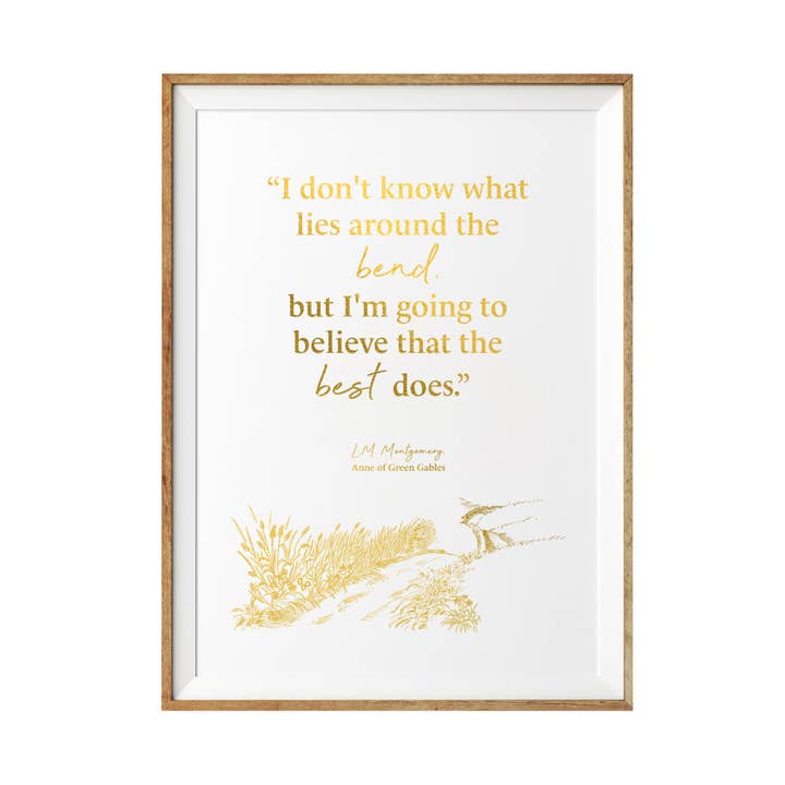 "Around The Bend" Quote Print On Heavy Weight Paper for wholesale by Shop At Sullivan