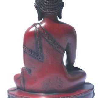 Medicine Buddha wood color 6" tall RB-859R for wholesale by Dorjebajra Tibet Shop