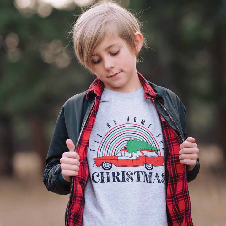 Home For Christmas Long Sleeve Tee for wholesale by Rivet Apparel Co.