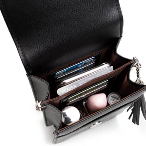 YOUZEY - Wholesale Crossbody Bag - Women's - Phone Crossbody Bag Saffiano Leather with Fringe Tassle6