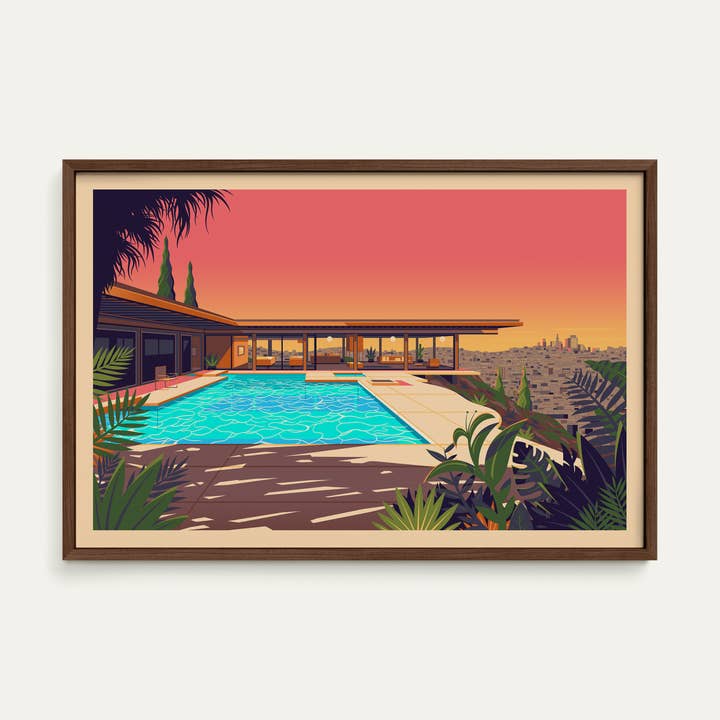 Stahl House – Los Angeles Art Print for wholesale by George Townley Store