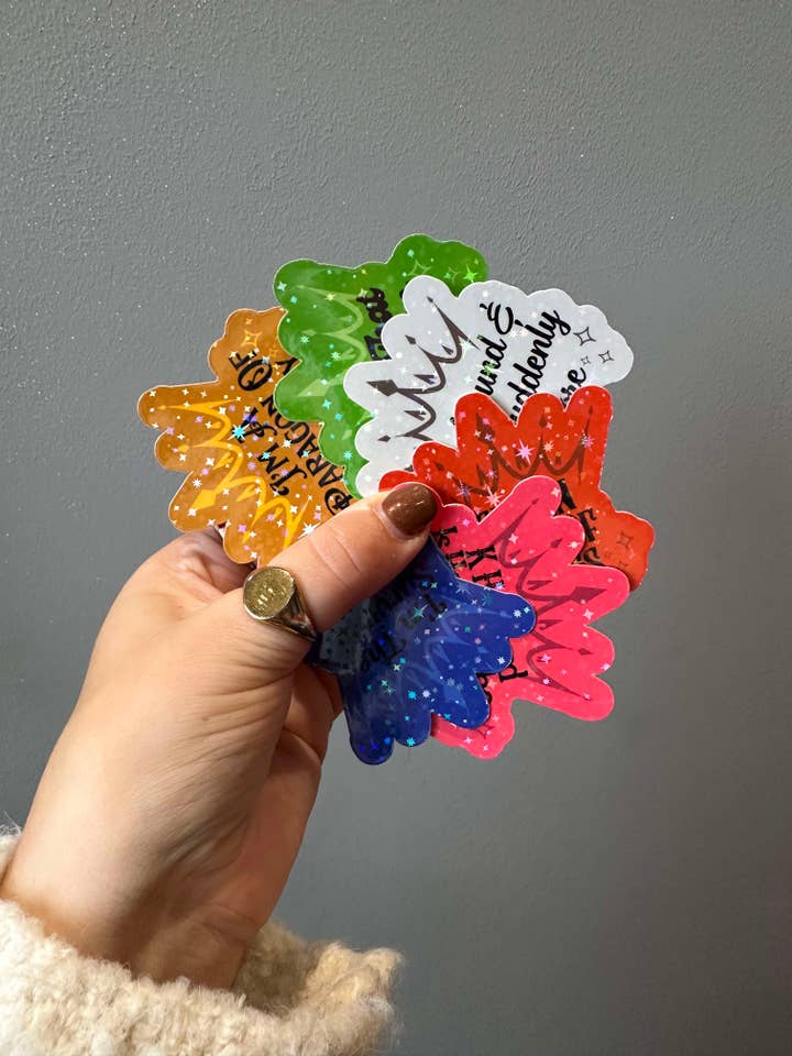 Six The Musical Citat Vinyl Vandtætte Glimmer Klistermærker for engroshandel hos Printicole