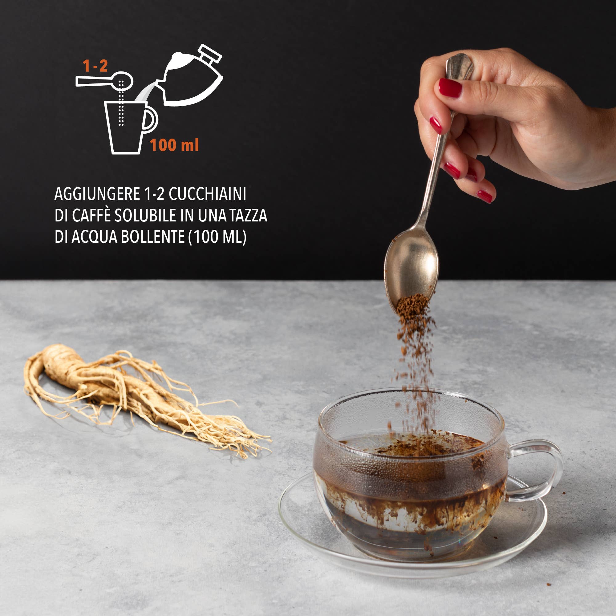 KING CUP - Vendita all'ingrosso Caffè/espresso istantaneo - Caffè Freeze Dried - Ginseng3