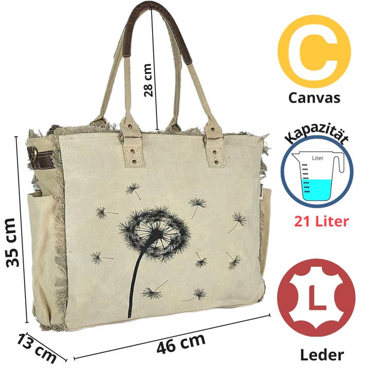 Sunsa - Wholesale Shoulder Bag - Women's - Sunsa women's handbag XXL large canvas shoulder bag2