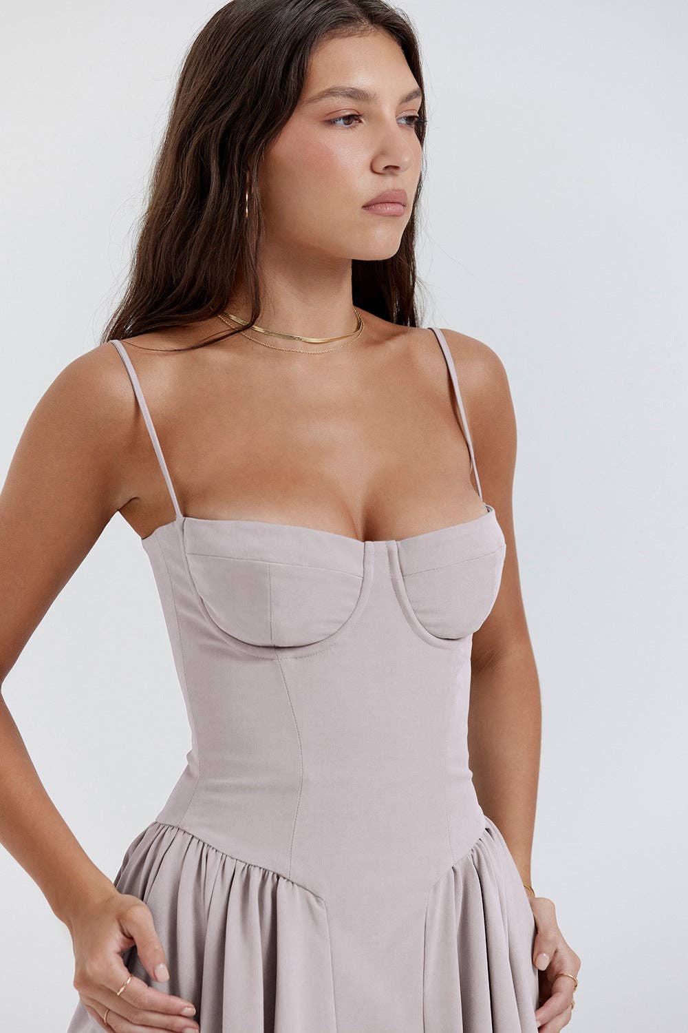 Sweetkama - Wholesale Dress - Women's - String Shoulder Solid & Floral Ladies Dress 2552867