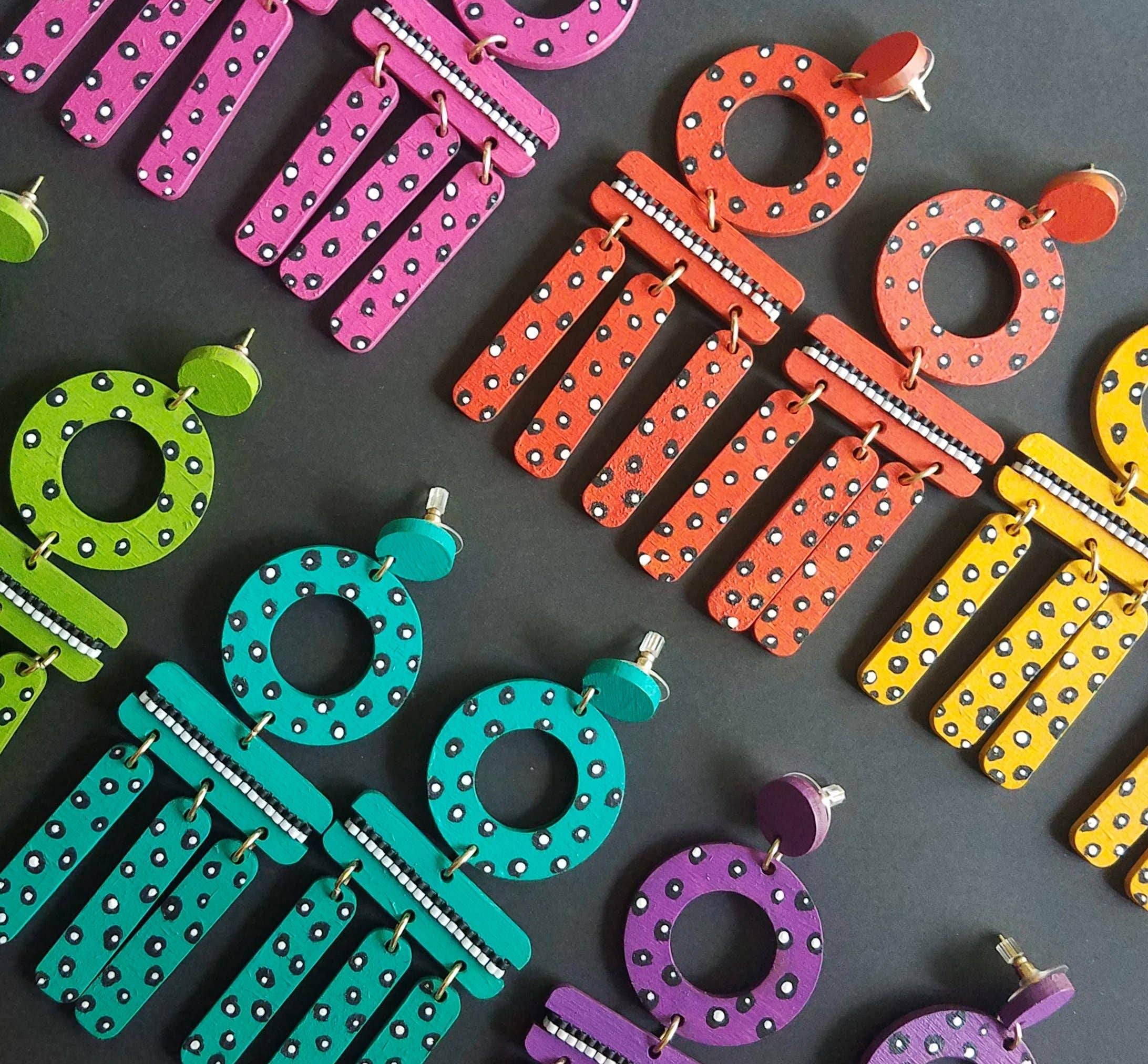 SCOTCHBONNET! - Wholesale Dangle Earrings - Wind Chime Earrings | Aqua (light weight)2