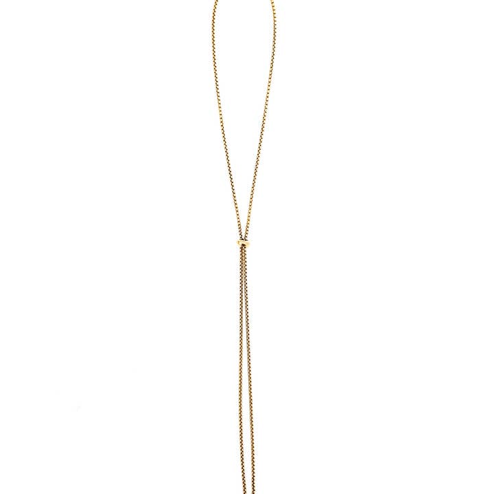 Beljoy – wholesale Y-neck/lariat necklace – Halsey Sliding Bead Lariat Necklace