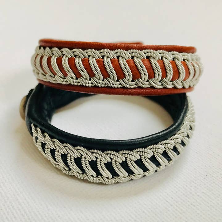 Traditionelt Lapland Sami Tin Armbånd Macrame Braid #60 for engroshandel hos Jojk