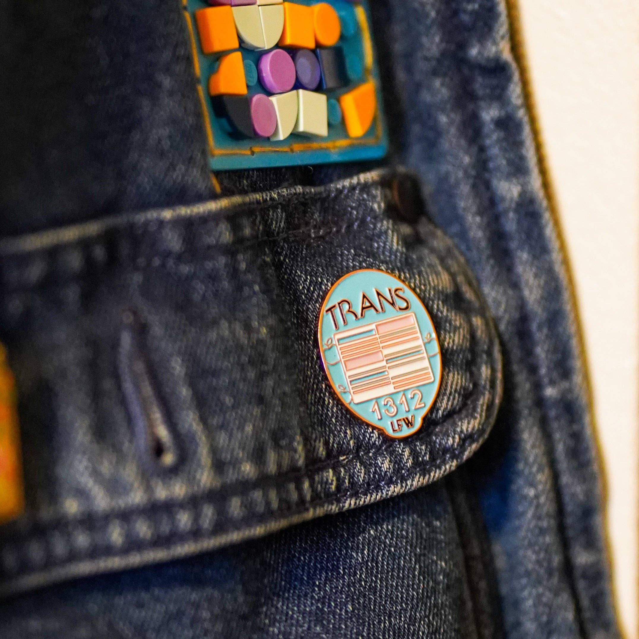 Salted Fruit Shop - Wholesale Lapel Pin/Button - Trans Produce Pride Enamel Pin