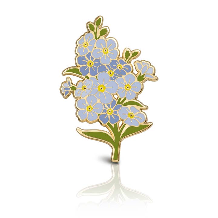 Plant Scouts - Wholesale Lapel Pin/Button - Forget me not Flower Enamel Pin3