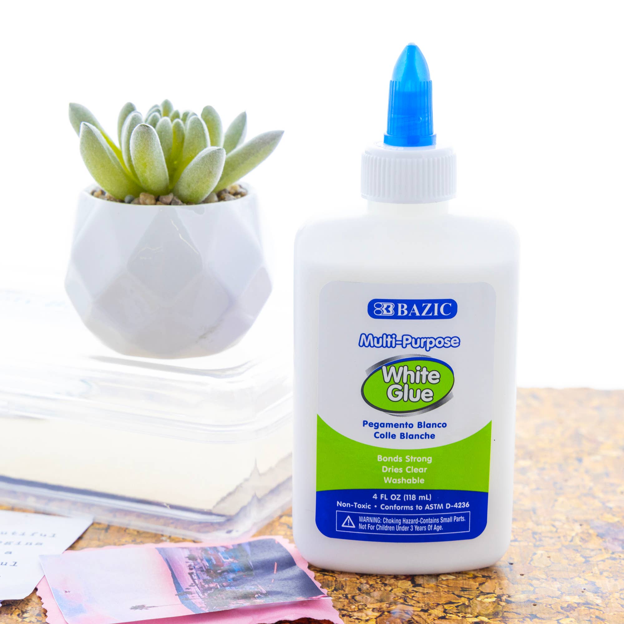 BAZIC Products - Wholesale Glue - White Glue 4 FL OZ (118 mL)4