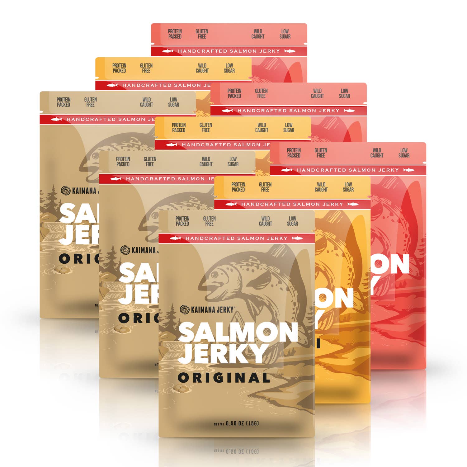 Kaimana Jerky - Wholesale Jerky - Salmon Jerky Variety Pack (9 Bags)3