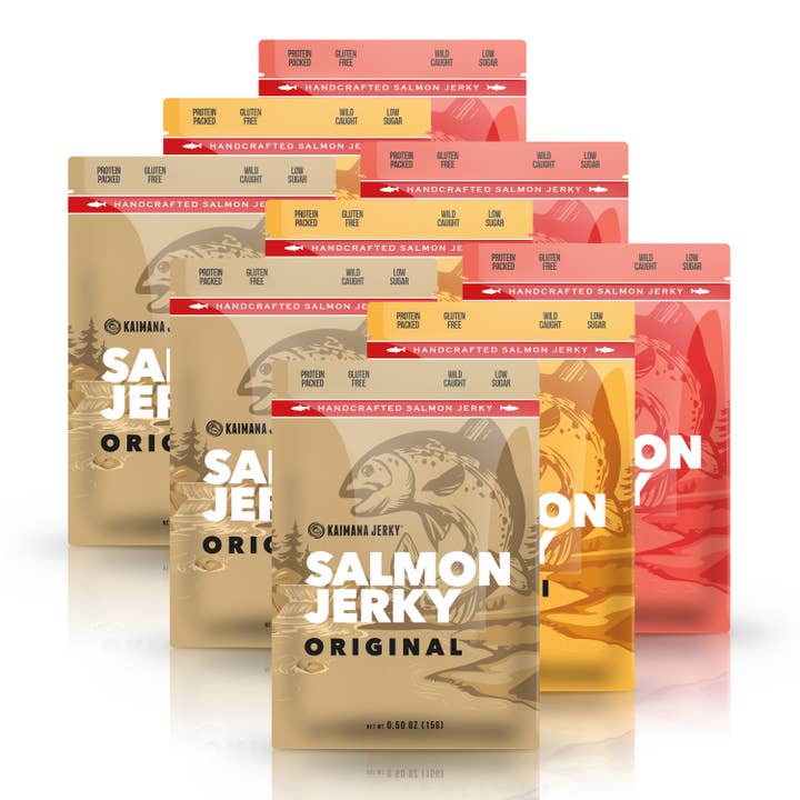 Kaimana Jerky - Wholesale Jerky - Salmon Jerky Variety Pack (9 Bags)3