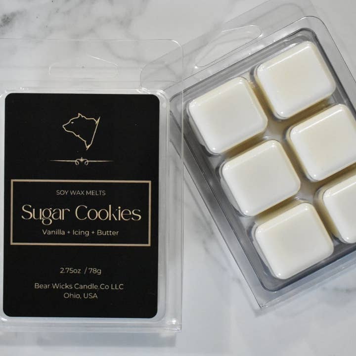 Sugar Cookies Soy Wax Melt for wholesale by Bear Wicks Candle Co, LLC