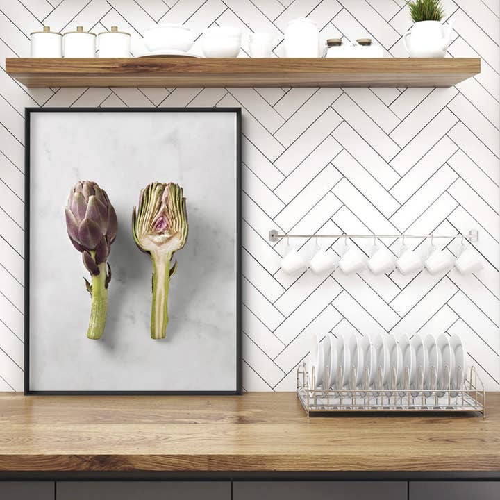 PRINT AND PROPER - Wholesale Art print - Artichoke Art Print. Modern Kitchen Poster. Vegetable Print1