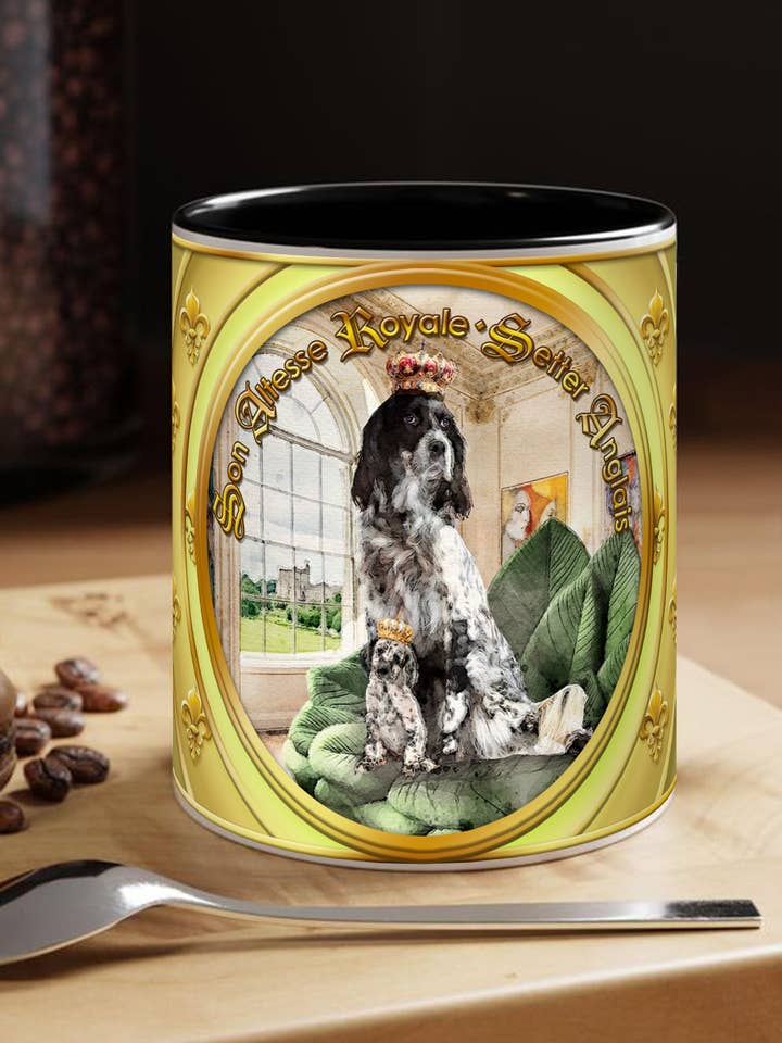MUG Hund - ENGELSK SETTER - Kollek. "Hans Kongelige Højhed" for engroshandel hos Miss Iz