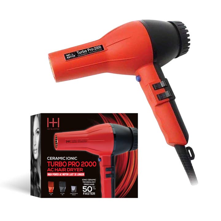 Hot & Hotter Turbo Pro 2000 AC Hair Dryer for wholesale by Annie International, Inc.
