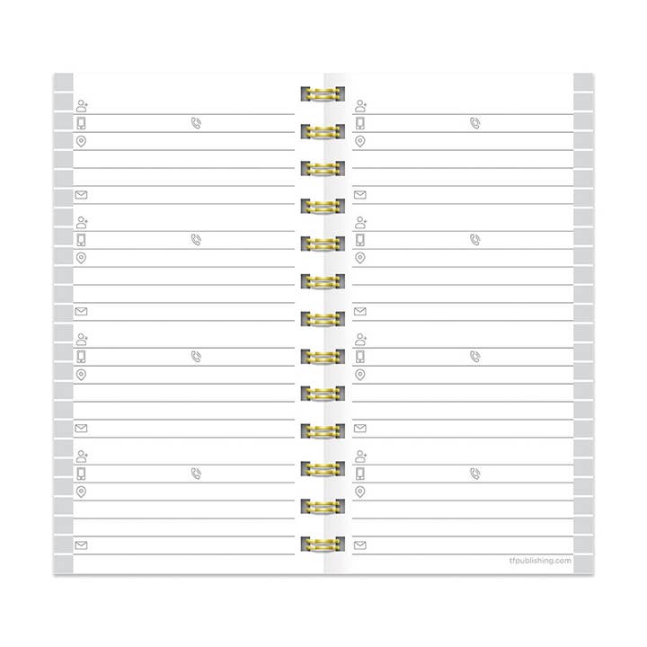 TF Publishing - Paper Goods – Engroshandel Adressebog – Grå Spiral adressebog4