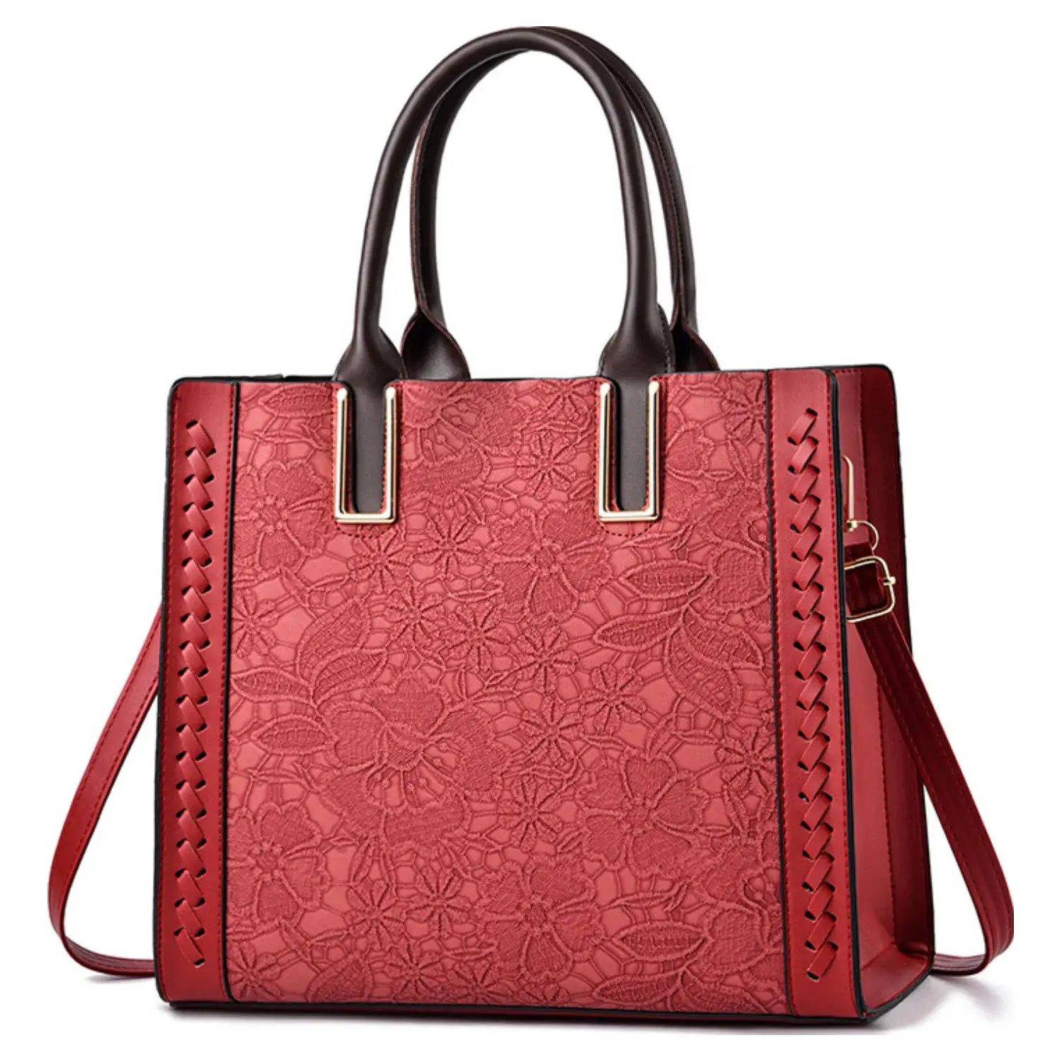 Superbia - Wholesale Tote Bag - Women's - Large Lace Print Tote Bag Multi Compartment -309-22