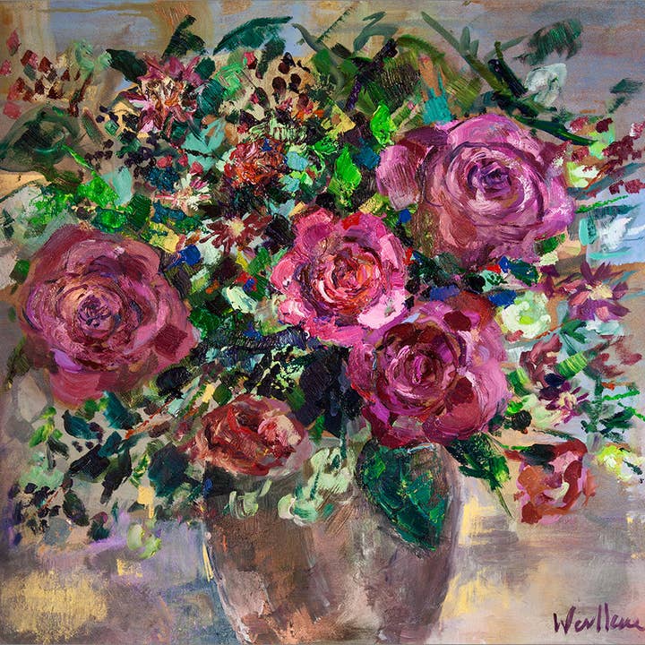 Ascot Roses - Giclée-tryk for engroshandel hos The Laura Wallace Collection