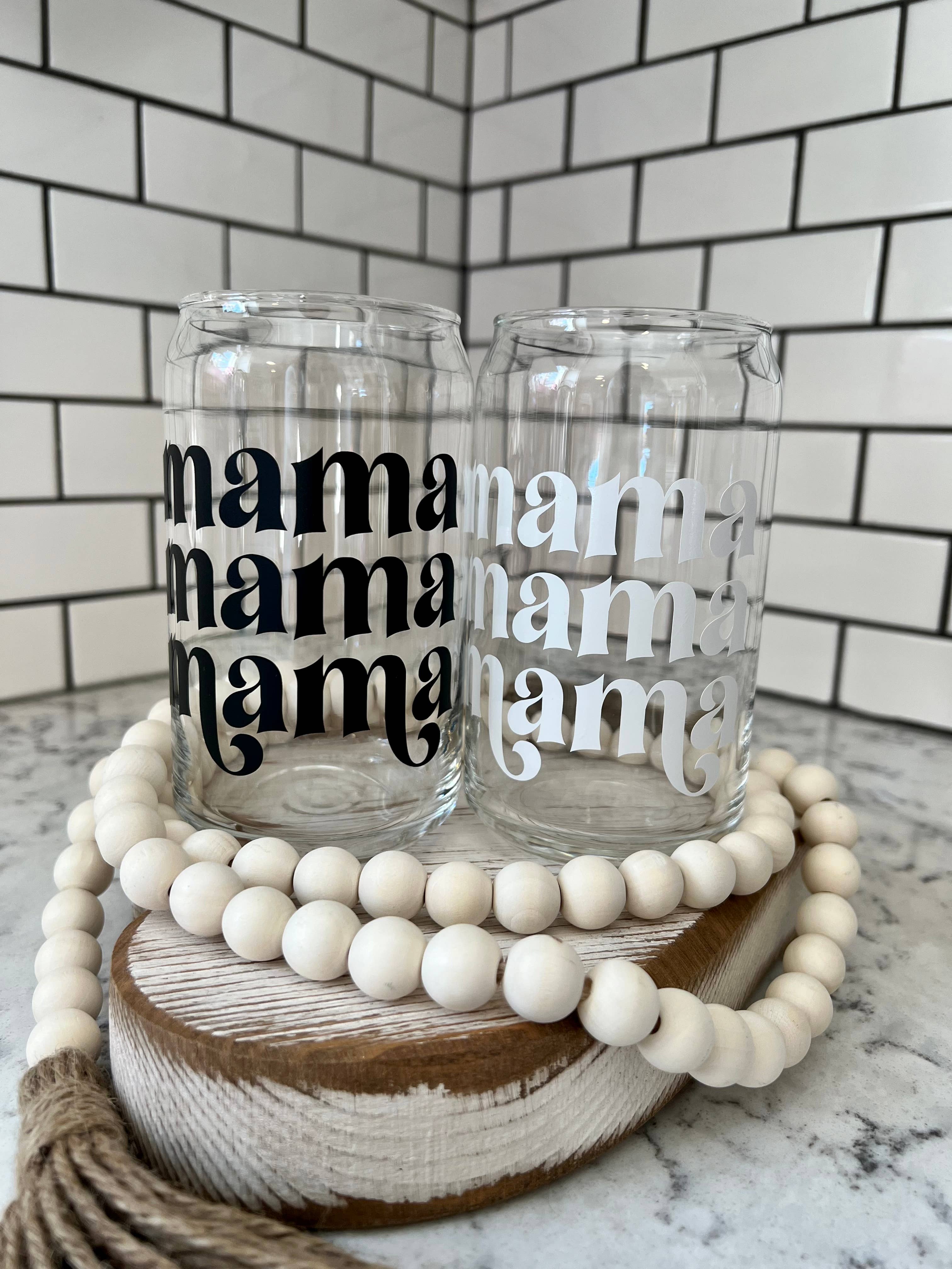 Salty Spouse Glassware - Wholesale Drinking Glass/Cup - Mama Beer Can Style Glass1