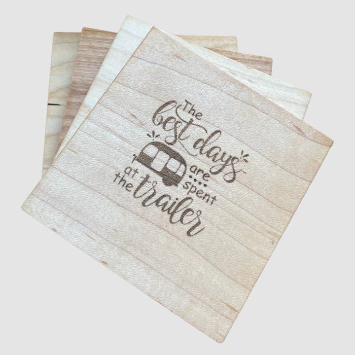 Camp Coaster, Camp Life Coaster for wholesale by Engroovy Laser