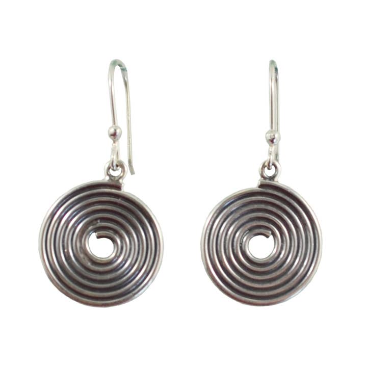 Didi Bahini - Wholesale Dangle Earrings - Silver Spiral Earrings