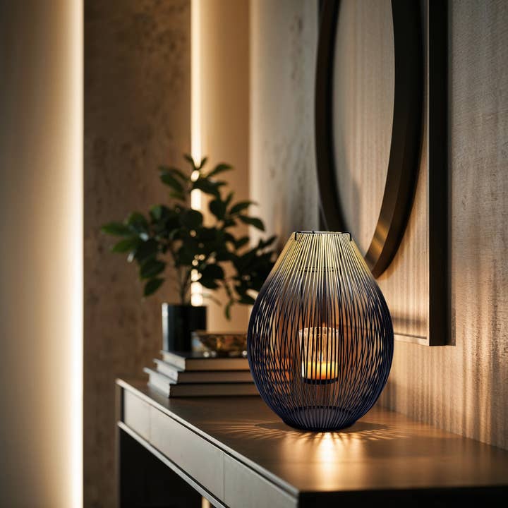 Decozen - Wholesale Candle Holder - Black and Gold Candle Holder Lantern5