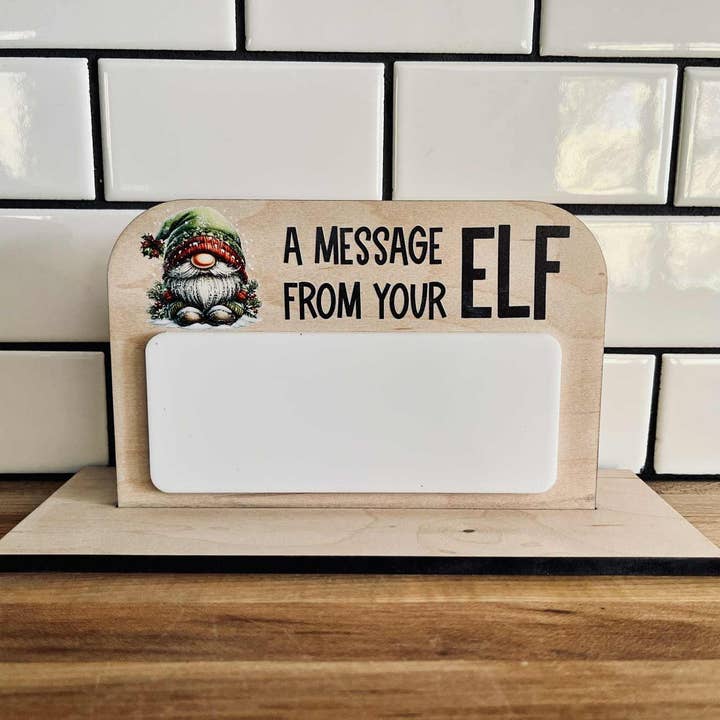 A Message From Your Elf Board | Dry Erase Message Board for Christmas for wholesale by The Farmer's Wife
