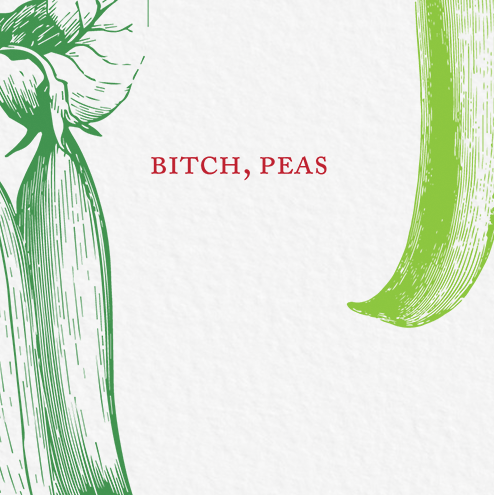 Ampersand M Studio – wholesale Vardagliga hälsningskort – Tik ärtor gratulationskort3