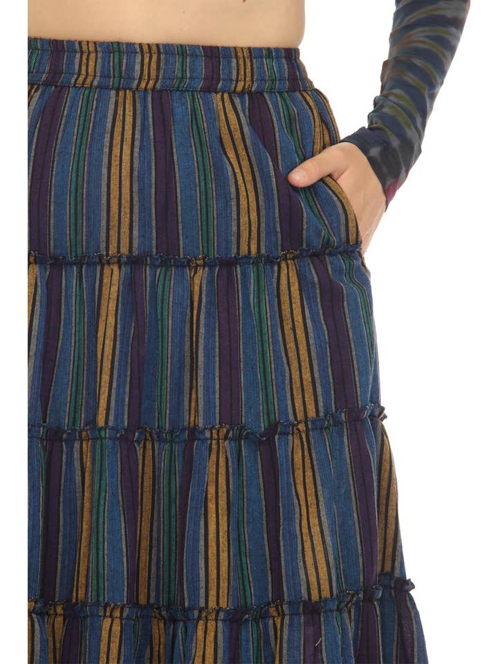 Lakhays Collection Inc. - Wholesale Rok - Dames - Twirl midi-rok met 5 lagen6