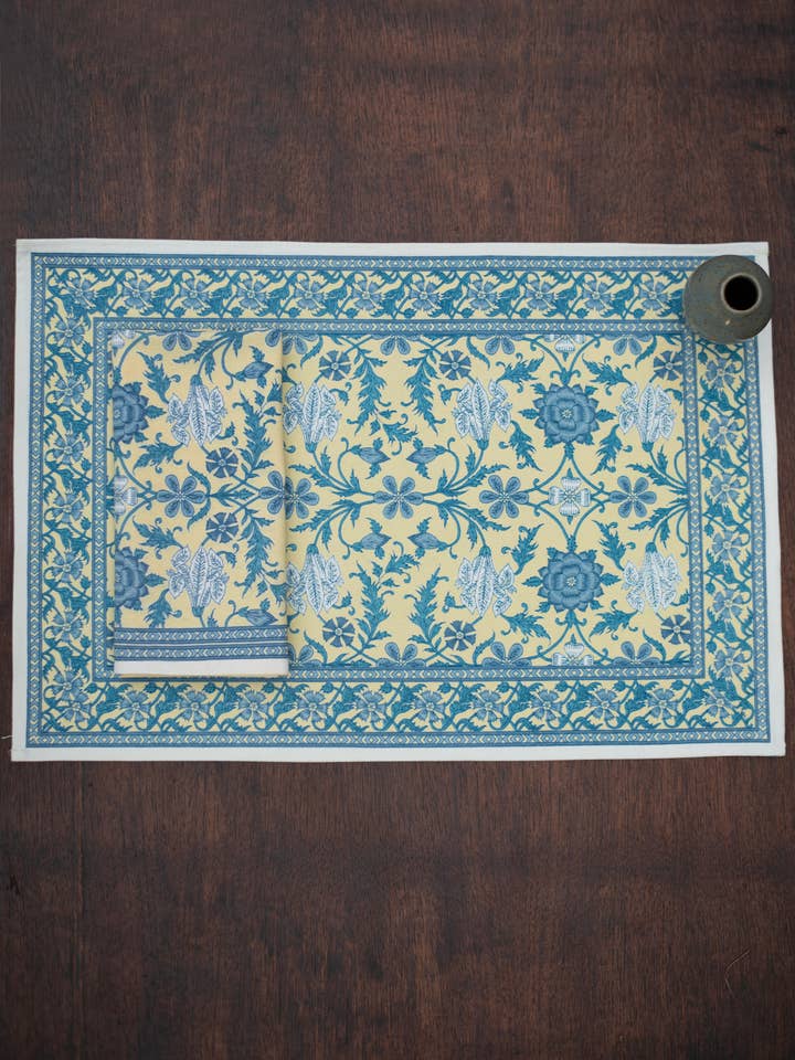 Tara Butter Yellow Placemat for wholesale by Handprint