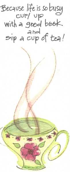 Credo Designs LTD - Wholesale Bookmark - Cup of Tea Bookmark packaged with Harney Teabag0