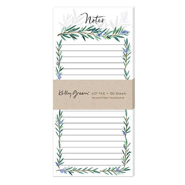 Kelly Green Magnetic List Pad-ROSEMARY for wholesale by Punch Studio