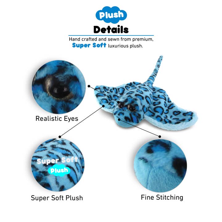 Cota Global - Wholesale Stuffed/Plush Toy - Kids & Baby - Super-Soft Plush - Blue Sting Ray1