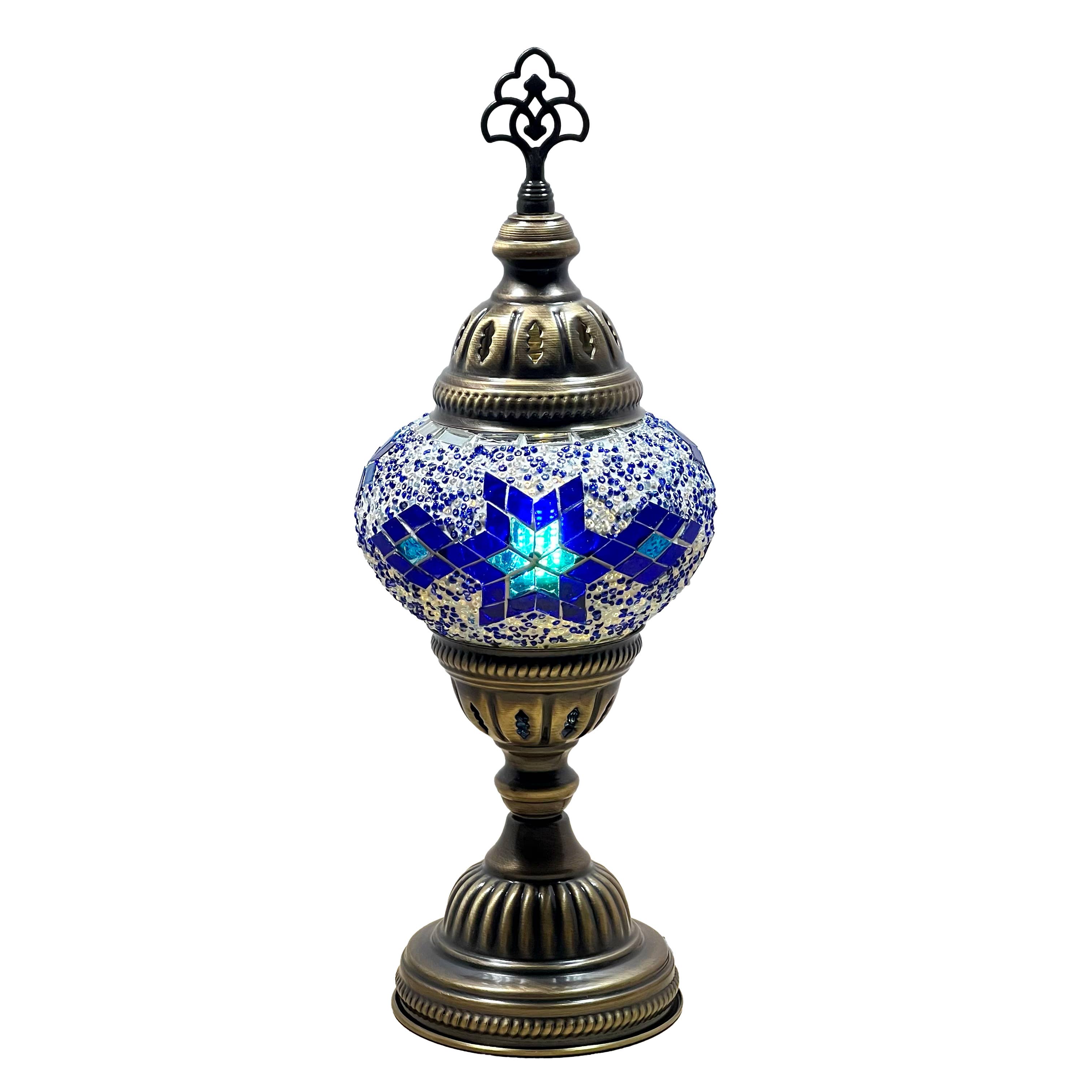 Gypsy Soul - Wholesale Accent/Desk Lamp - Handmade Mosaic Turkish Table lamp 6" Glass Globe - 6 Lamps7