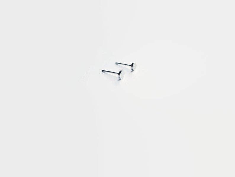 Wild Juniper - Venta al por mayor Pendientes de botón/aretes de poste - Pendientes de plata, tachuelas hipoalergénicas, círculos pequeños2